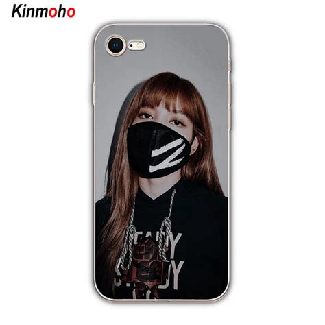 Kpop Blackpink Pink Jennie Lisa Jisoo Rose Soft Phone Cases Cover For