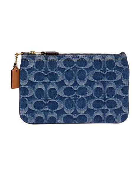 COACH Wristlet In Signature Logo in Blue | Lyst