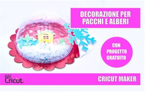 Palline Di Natale Innevate Chiudi Pacco Con Paesaggio Con Cricut