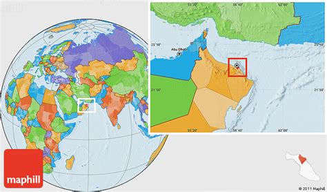 Political Location Map of Muscat