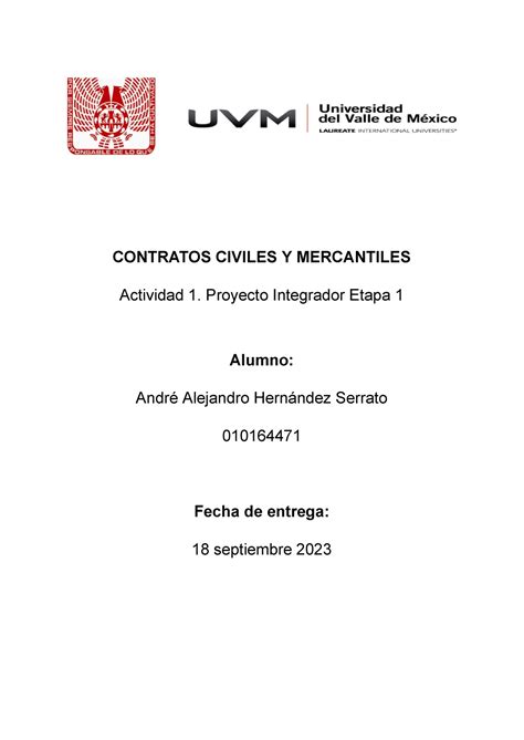 Act Actividad Contratos Civiles Y Mercantiles Actividad