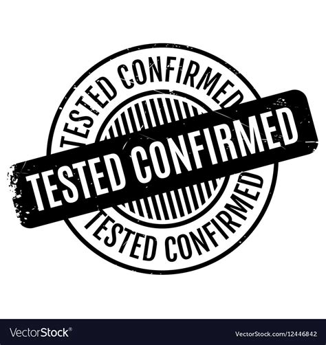 Tested Confirmed Rubber Stamp Royalty Free Vector Image