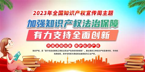 2023年全国知识产权宣传周展板psd模板大图网图片素材