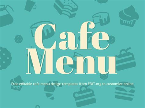 Free Cafe Menu Templates to Customize