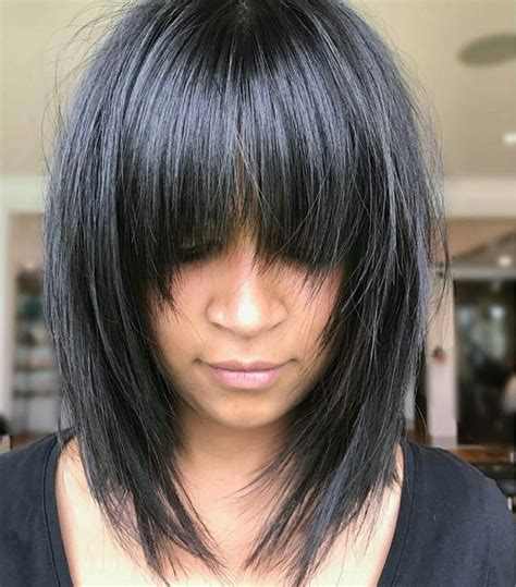 Layered Bob With Full Fringe Zayn Best Hairstyles