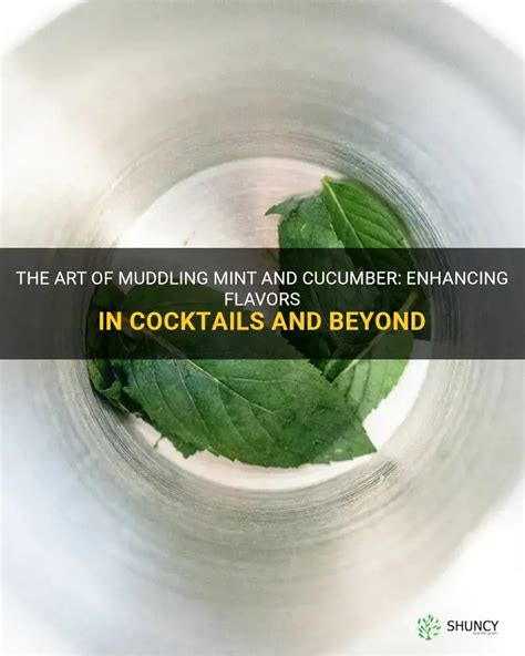 The Art Of Muddling Mint And Cucumber: Enhancing Flavors In Cocktails ...