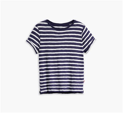 Striped Margot Short Sleeve T Shirt Blue Levis® Ca