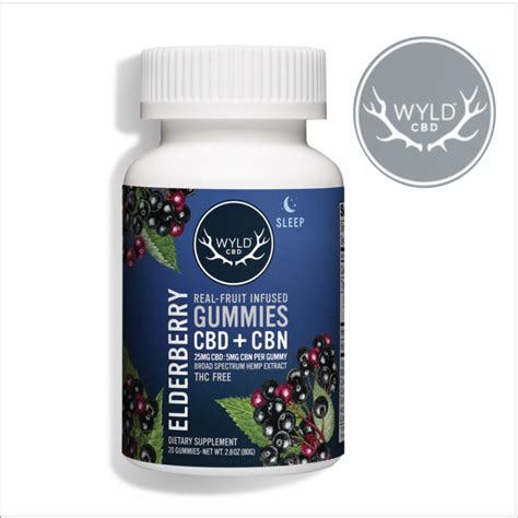 Wyld Elderberry Flavored Cbd Cbn Sleep Gummies Elevated State