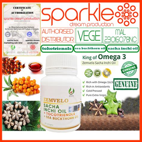 Zemvelo Sacha Inchi Oil Tocotrienols Sea Buckthorn Oil Mg