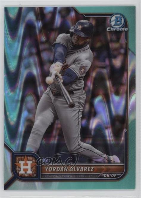 2022 Bowman Chrome Aqua RayWave Refractor 62 199 Yordan Alvarez 36 EBay