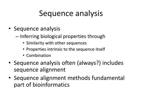 Ppt Sequence Analysis Tools Powerpoint Presentation Free Download