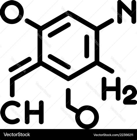 Chemistry Formula Icon Outline Style Royalty Free Vector