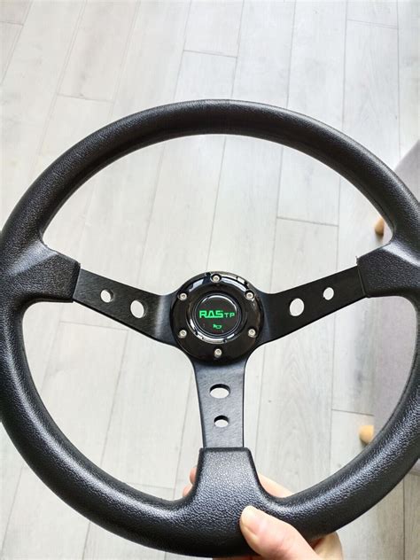 Black 14INCH Universal Aluminum Racing Steering Wheel Drifting Deep