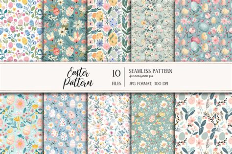 Easter Seamless Pattern By Vasmila Design TheHungryJPEG