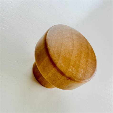 Modern Wood Dresser Knobs Natural Wood Color 1.4 - Etsy