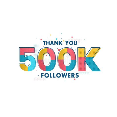 Thank You 500k Followers Celebration Greeting Card For 500000 Social