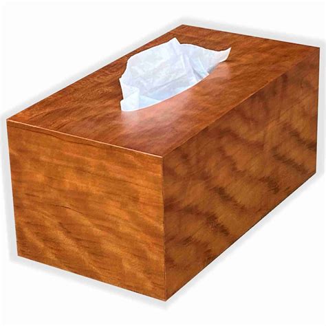 Tissue Box Cover Ropey Cherry Wood Rectangular Regular Medium Size