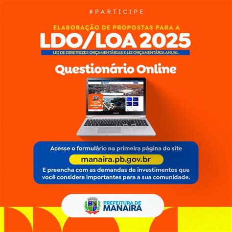 Prefeitura de Manaíra disponibiliza um questionário online para que os