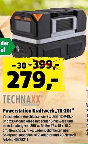 Technaxx Powerstation Kraftwerk Tx Angebot Bei Hagebaumarkt