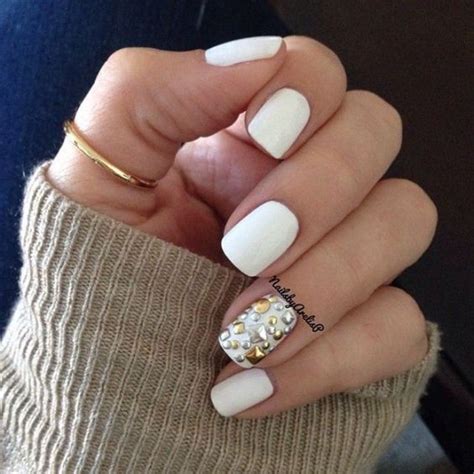 48 Pretty Matte White Nail Designs Koees Blog Nails Inspiration