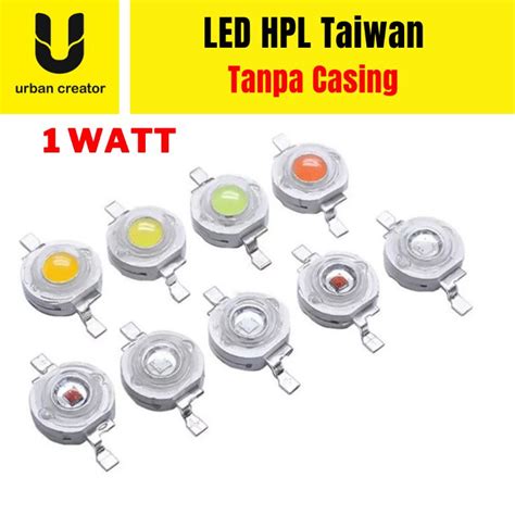 Jual Led HPL 1 Watt Taiwan Tanpa PCB Heat Sink Lampu Led High Power