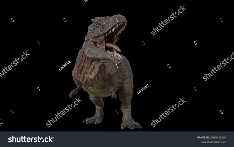 Hybrid Giganotosaurus Cinematic Roar Animation Background Stock Illustration 2089425982