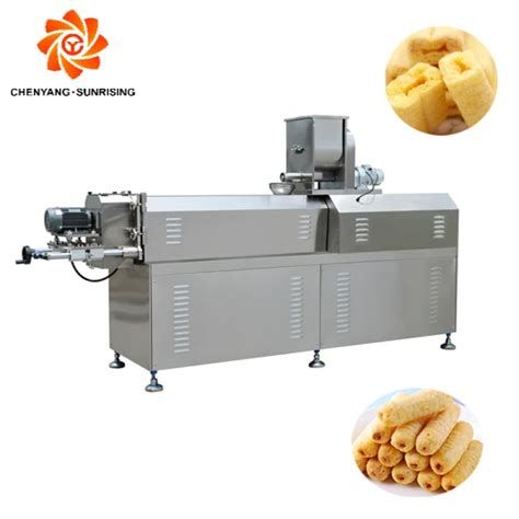 China Automatic Plant Puff Corn Snack Extruder Machines Core Filling