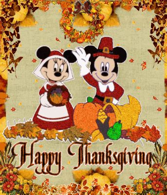 Mickey & Minnie Mouse Happy Thanksgiving Picture #76373754 | Blingee.com