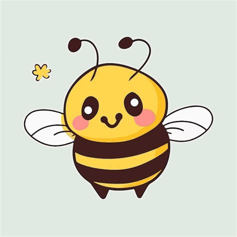 Premium Vector | A cartoon drawing of a bee