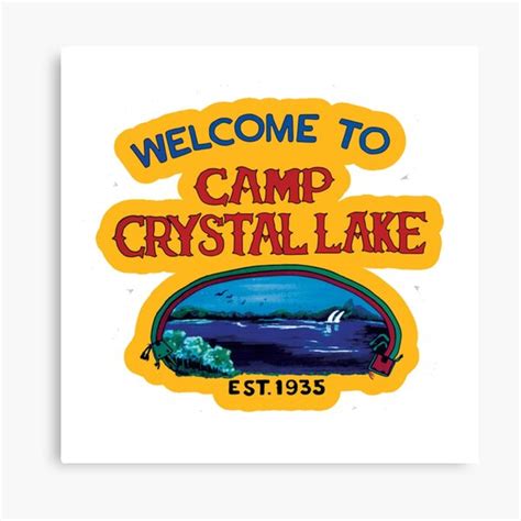 Camp Crystal Lake Sign Friday The 13th Canvas Print For Sale By