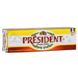 PRESIDENT BUTTER UNSALTED 100G