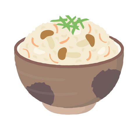 混ぜご飯（炊き込みご飯）のイラスト 無料のフリー素材 イラストエイト