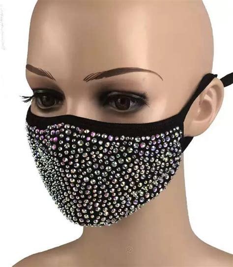 Bling Mask Swarovski Mask Bedazzled Mask Filter Mask Etsy