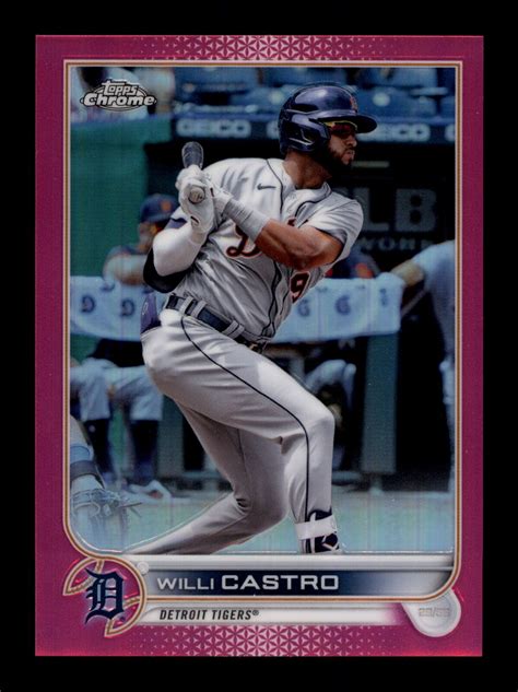 Topps Chrome Magenta Refractor Willi Castro Sn Detroit