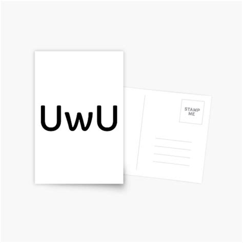 Uwu Meme Happy Anime Face Emoticons Text Emoji Postcard For Sale By