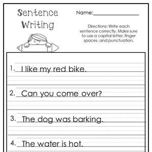 St Grade Writing Worksheets Free K Handwriting Printables