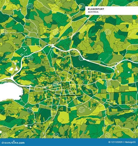 Colorful Map of Klagenfurt, Austria Stock Vector - Illustration of ...