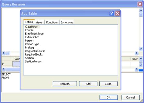 Sql Server Management Studio Query Designer