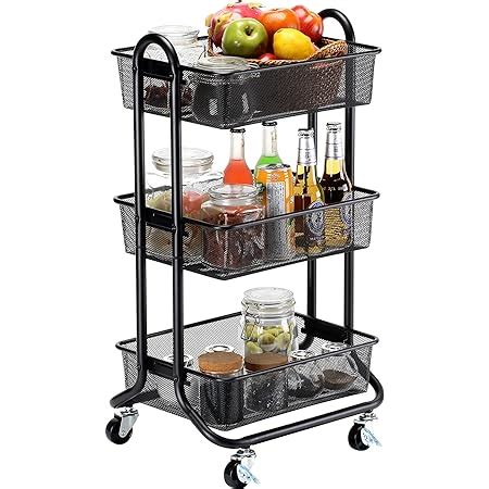 Amazon Designa Tier Rolling Utility Cart Storage Shelves