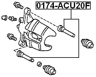 Pin Slide Front Febest Acu F Oem Ebay