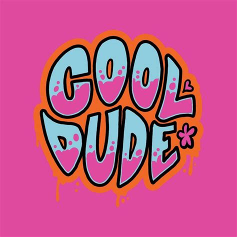 Premium Vector Cool Dude Typography Lettering Logo Vector Design Logotype