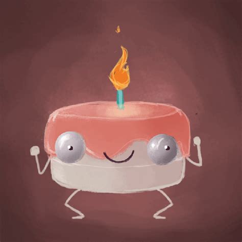 Happy Birthday jumping cake animated GIF image