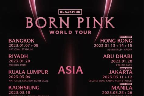 Jadwal Konser Blackpink Born Pink 2023 World Tour Digelar Di Stadion