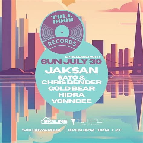 Talldoor Records Takeover The Skyline Lounge Tickets At Temple