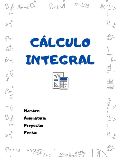 Portadas de Cálculo Integral 2024 Descarga 100 Gratuita