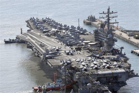 U S Aircraft Carrier Arrives In South Korea Amid North Korea Threats