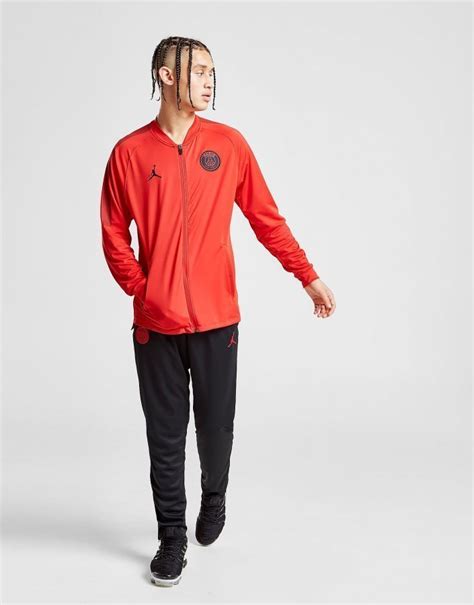 Jordan X Paris Saint Germain Squad Tracksuit Punainen Jalkapallokauppa Fi