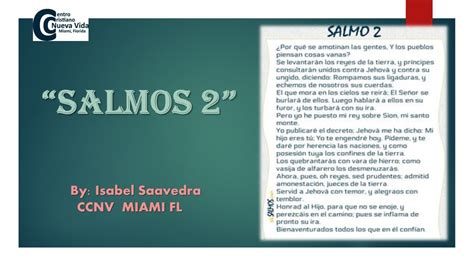 SALMOS 2 BY ISABEL SAAVEDRA CCNV MIAMI FL YouTube