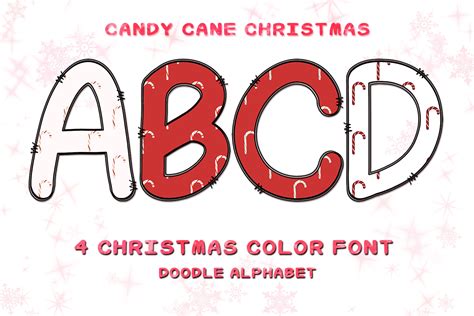 Candy Cane Font By Daisy World · Creative Fabrica