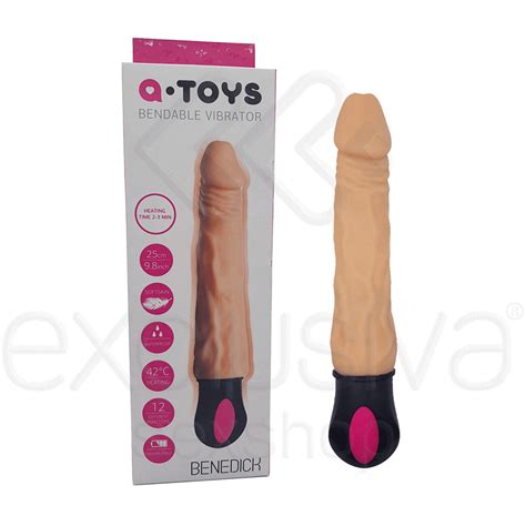 Q Toys Benedick Pr Tese Real Stica C Vibro E Aquecimento Exclusiva